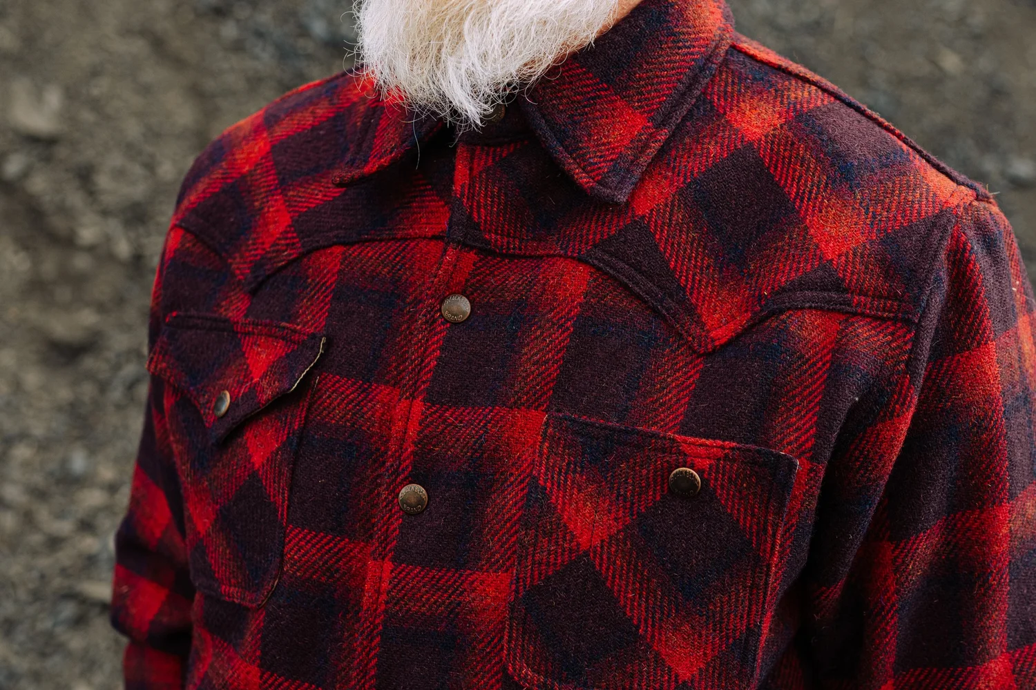 Harris Tweed Fire RED Plaid WOOL Over-Shirt — Black Bear Brand